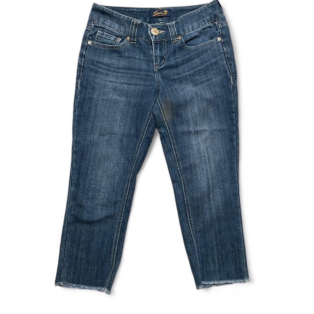 Seven7 blue cropped denim jeans jeans size 2